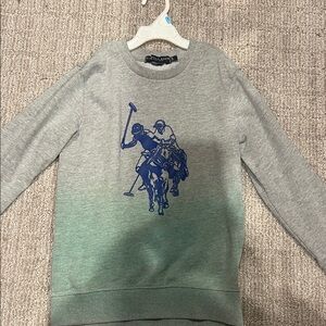Polo by Ralph Lauren Gray and Green Crewneck Top
